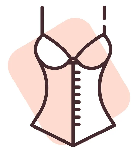 Vêtements Corset Illustration Vecteur Sur Fond Blanc — Image vectorielle