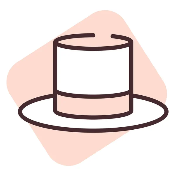 Hombre Sombrero Desgaste Ilustración Vector Sobre Fondo Blanco — Vector de stock