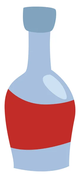 Bottiglia Vino Illustrazione Vettore Sfondo Bianco — Vettoriale Stock