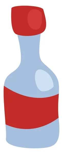 Butelka Czerwonego Wina Ilustracja Wektor Białym Tle — Wektor stockowy