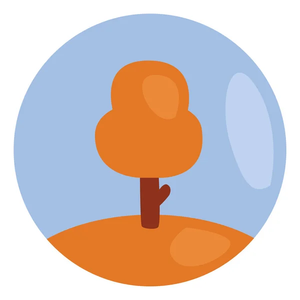 Zajímavý Oranžový Strom Ilustrace Vektor Bílém Pozadí — Stockový vektor