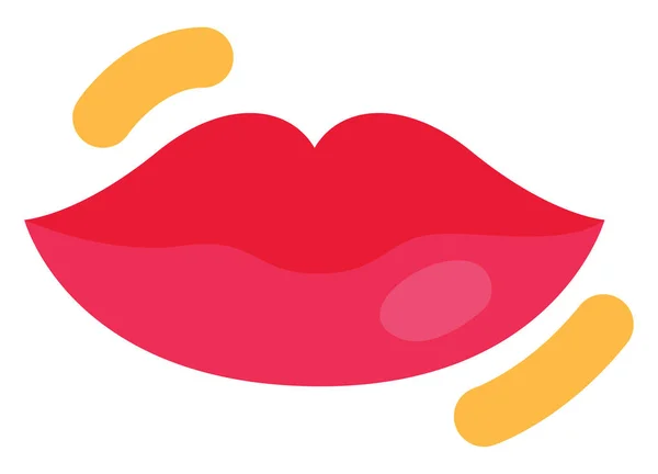 Valentijnsdag Lippen Illustratie Vector Een Witte Achtergrond — Stockvector