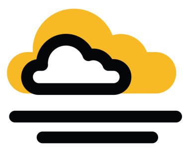 Beyaz zemin üzerinde hava sisi, illüstrasyon, vektör.