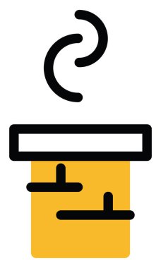 Kış bacası, illüstrasyon, beyaz arkaplandaki vektör.