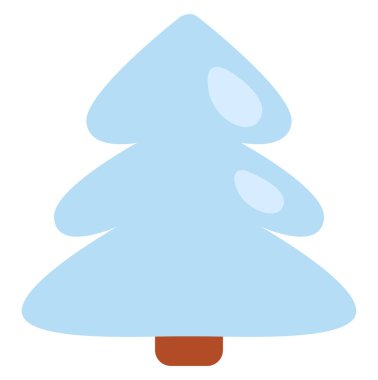 Beyaz kış ağacı, illüstrasyon, beyaz arkaplanda vektör.