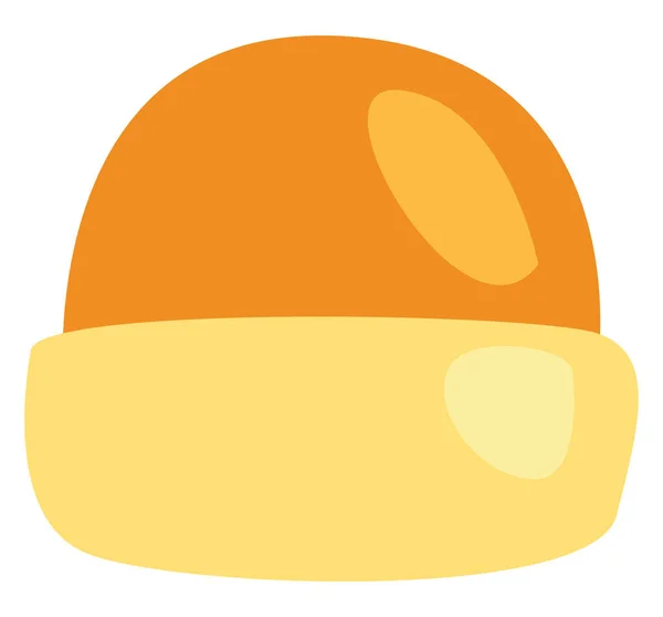 Sombrero Amarillo Invierno Ilustración Vector Sobre Fondo Blanco — Vector de stock