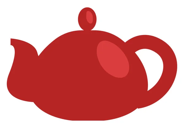 Červený Čaj Konvice Ilustrace Vektor Bílém Pozadí — Stockový vektor