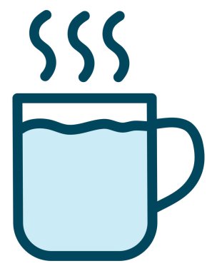 Beyaz çay fincanı, illüstrasyon, beyaz arkaplanda vektör.