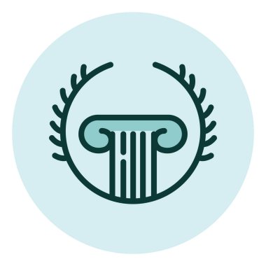 Beyaz arka planda akademik disiplin geçmişi, illüstrasyon, vektör.