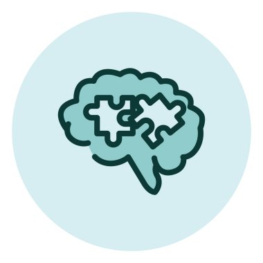 Akademik disiplin psikoloji, illüstrasyon, beyaz arka plan vektörü.