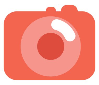 Alet fotoğraf makinesi, illüstrasyon, beyaz arkaplan üzerindeki vektör.