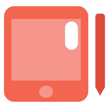 Alet tableti, illüstrasyon, beyaz arkaplan üzerindeki vektör.