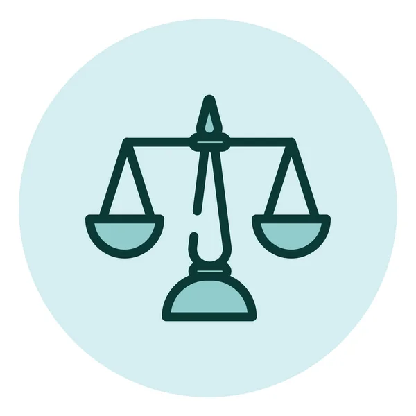 Academische Discipline Recht Justitie Illustratie Vector Een Witte Achtergrond — Stockvector