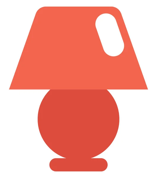 Toestel Rode Lamp Illustratie Vector Een Witte Achtergrond — Stockvector