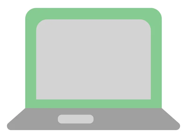 Grüner Laptop Illustration Vektor Auf Weißem Hintergrund — Stockvektor