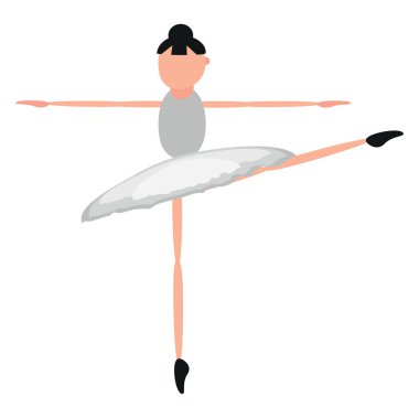 Emboit bale hareketi, illüstrasyon, beyaz arkaplan üzerindeki vektör.