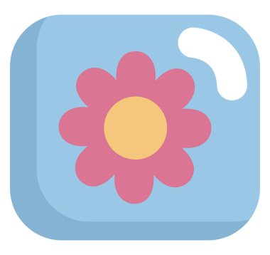 Pembe doğum günü çiçeği, illüstrasyon, beyaz arkaplandaki vektör.