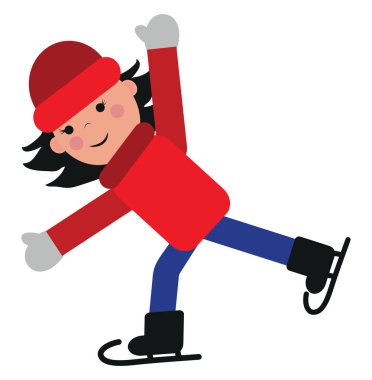 Patenci çocuk, illüstrasyon, beyaz arka planda vektör..