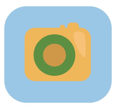 Kamp kamerası, illüstrasyon, beyaz arkaplandaki vektör.