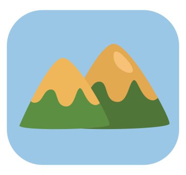 Kamp dağları, illüstrasyon, beyaz arka planda vektör..