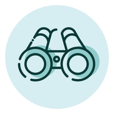 Kamp dürbünü, illüstrasyon, beyaz arkaplan üzerindeki vektör.