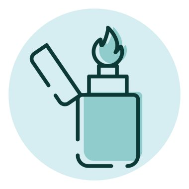 Kamp çakmağı, illüstrasyon, beyaz arkaplan üzerindeki vektör.