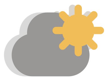 Şehir bulutu, illüstrasyon, beyaz arkaplandaki vektör.