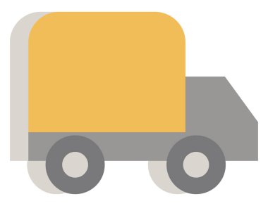 Şehir kamyonu, illüstrasyon, beyaz arkaplandaki vektör.