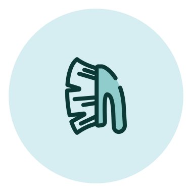 Temizlik fırçası, illüstrasyon, beyaz arkaplan üzerindeki vektör.