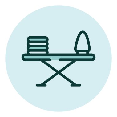 Ütü masası, illüstrasyon, beyaz arka planda vektör..