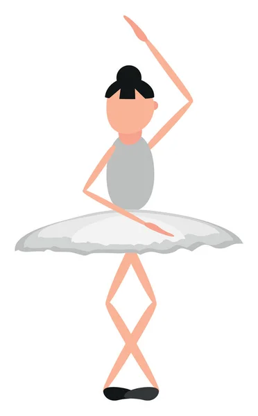 Montar Movimiento Ballet Ilustración Vector Sobre Fondo Blanco — Archivo Imágenes Vectoriales