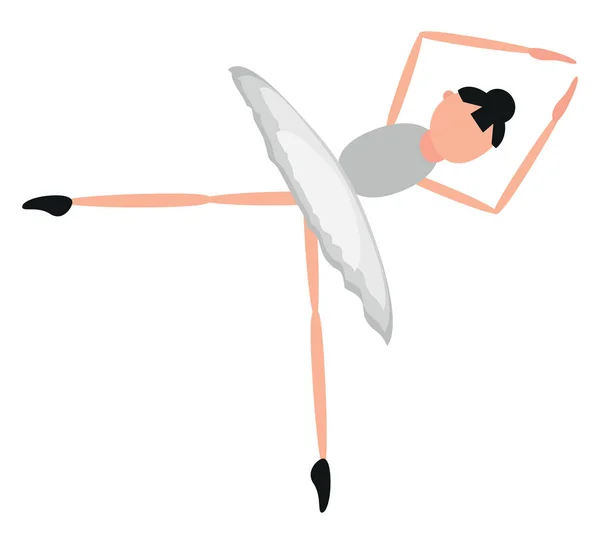 Brise Movimiento Ballet Ilustración Vector Sobre Fondo Blanco — Archivo Imágenes Vectoriales