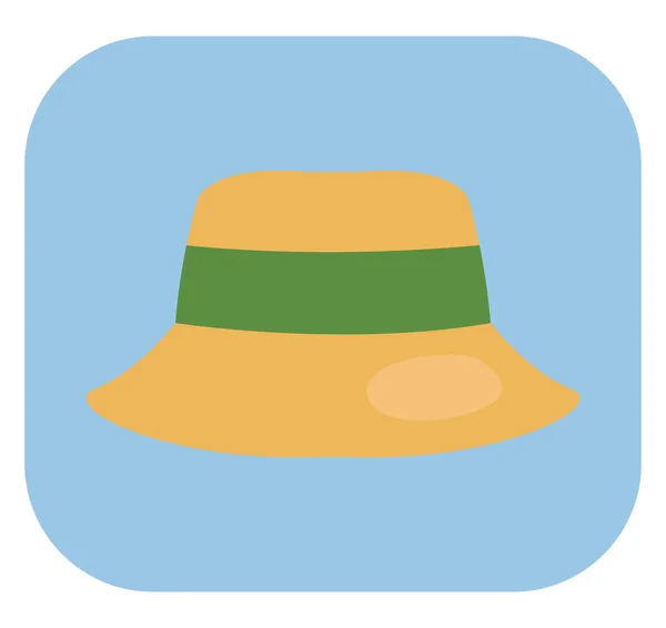 Camping Hatt Illustration Vektor Vit Bakgrund — Stock vektor