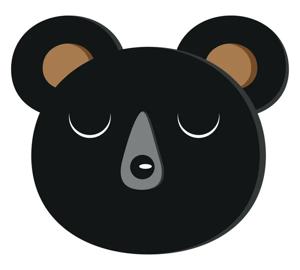 Urso Negro Ilustração Vetor Sobre Fundo Branco — Vetor de Stock