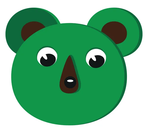 Urso Verde Ilustração Vetor Sobre Fundo Branco — Vetor de Stock