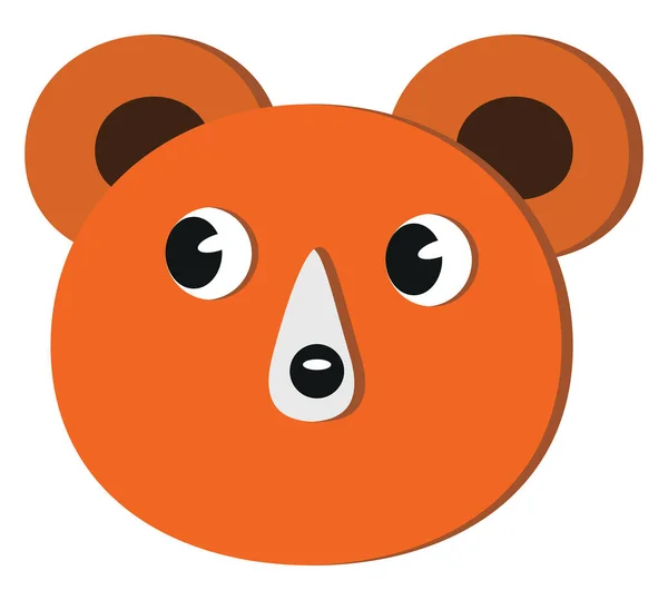 Πορτοκαλί Αρκούδα Εικονογράφηση Διάνυσμα Λευκό Φόντο — Διανυσματικό Αρχείο