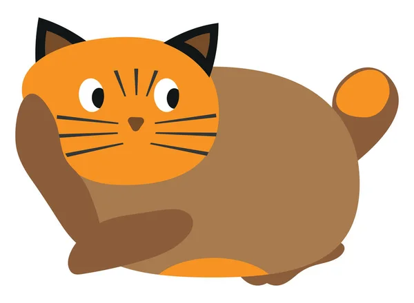 Pensamiento Del Gato Ilustración Vector Sobre Fondo Blanco — Vector de stock