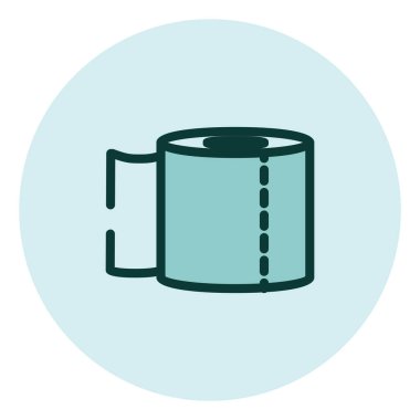 Tuvalet kağıdı rulosu, illüstrasyon, beyaz arkaplan üzerindeki vektör.