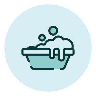 Temiz çamaşır, illüstrasyon, beyaz arkaplandaki vektör.