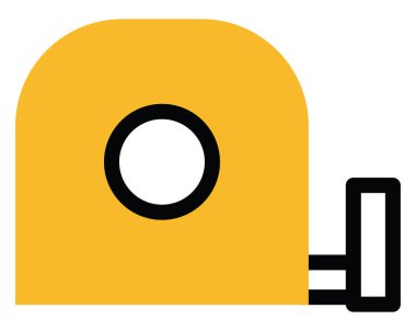 Beyaz arkaplandaki yapı ölçer, illüstrasyon, vektör.