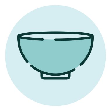 Mutfak kasesi, illüstrasyon, beyaz arka planda vektör..