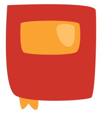 Kırmızı kitap, illüstrasyon, beyaz arkaplan üzerindeki vektör.