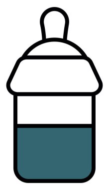 Bebek sütü, illüstrasyon, beyaz arkaplandaki vektör.