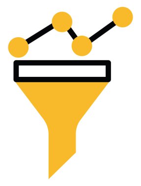 Veri filtresi, illüstrasyon, beyaz arkaplan üzerindeki vektör.