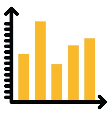 Grafik çizelgesi, illüstrasyon, beyaz arkaplan üzerindeki vektör.