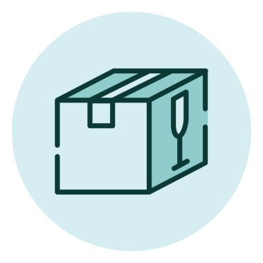 Kırılgan iletim, illüstrasyon, beyaz arkaplan üzerindeki vektör.