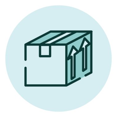 Kargo kutusu, illüstrasyon, beyaz arkaplan üzerindeki vektör.