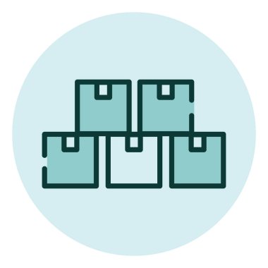 Dağıtım paketleri, illüstrasyon, beyaz arkaplandaki vektör.