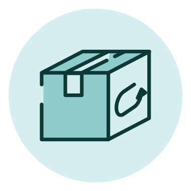 Teslimat dönüşü, illüstrasyon, beyaz arkaplan üzerindeki vektör.