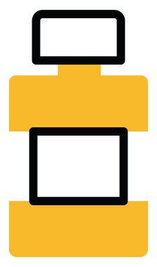 Ağız yıkama, illüstrasyon, beyaz arkaplandaki vektör.